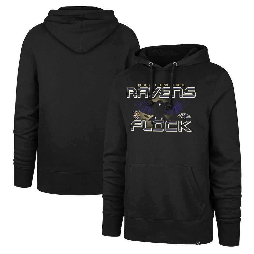 '47 Ravens Flock Regional Headline Pullover Hoodie - Baltimore Ravens Hoodies