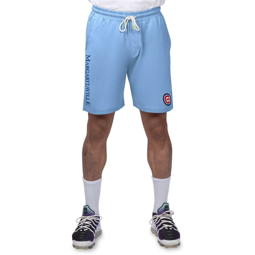 Light Blue Chicago Cubs Margaritaville Peached French Terry Shorts