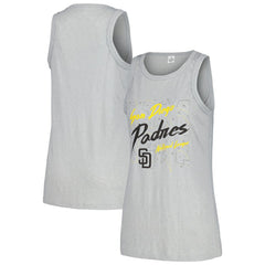 Gray San Diego Padres Soft as a Grape Women's Gauze High Neck Tank Top