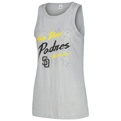 Gray San Diego Padres Soft as a Grape Women's Gauze High Neck Tank Top