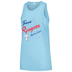 Light Blue Texas Rangers Soft as a Grape Women's Gauze High Neck Tank Top