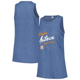 Navy Houston Astros Soft as a Grape Women's Gauze High Neck Tank Top
