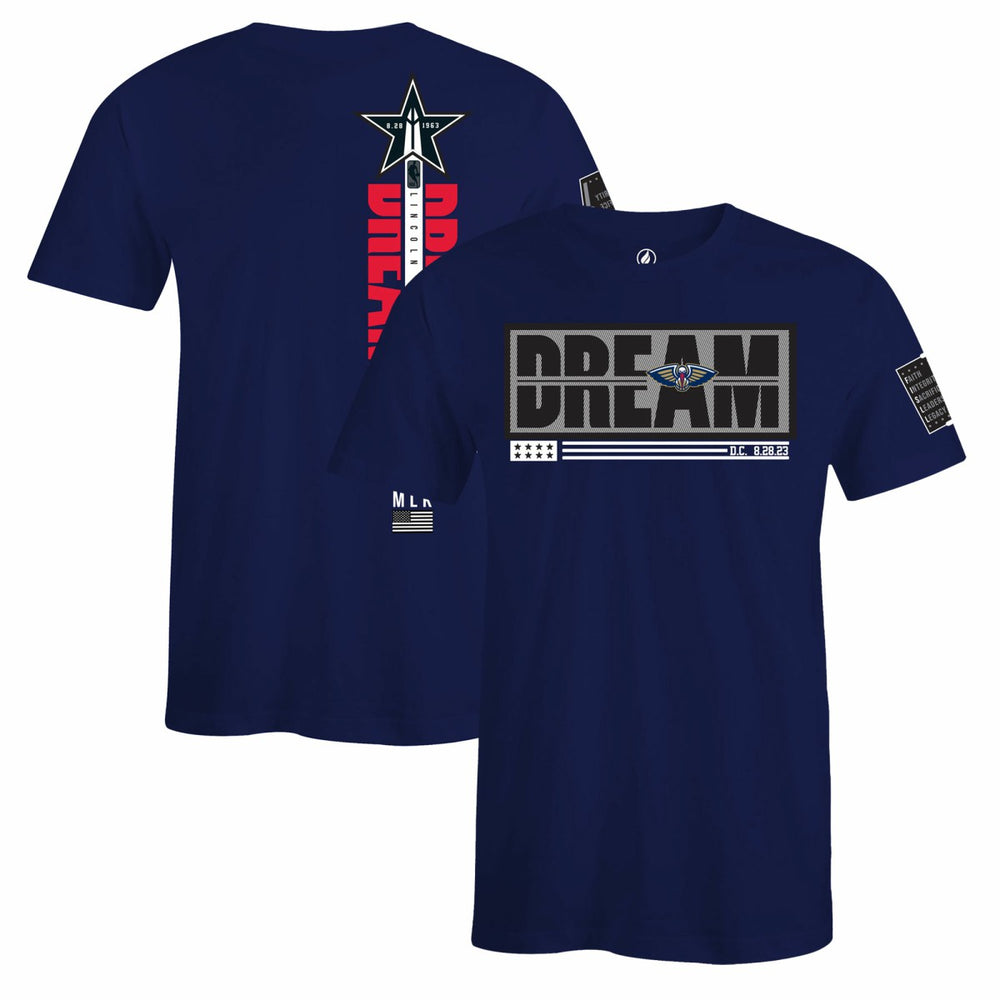 New Orleans Pelicans FISLL x Black History Collection Unisex T-Shirt - Navy shop