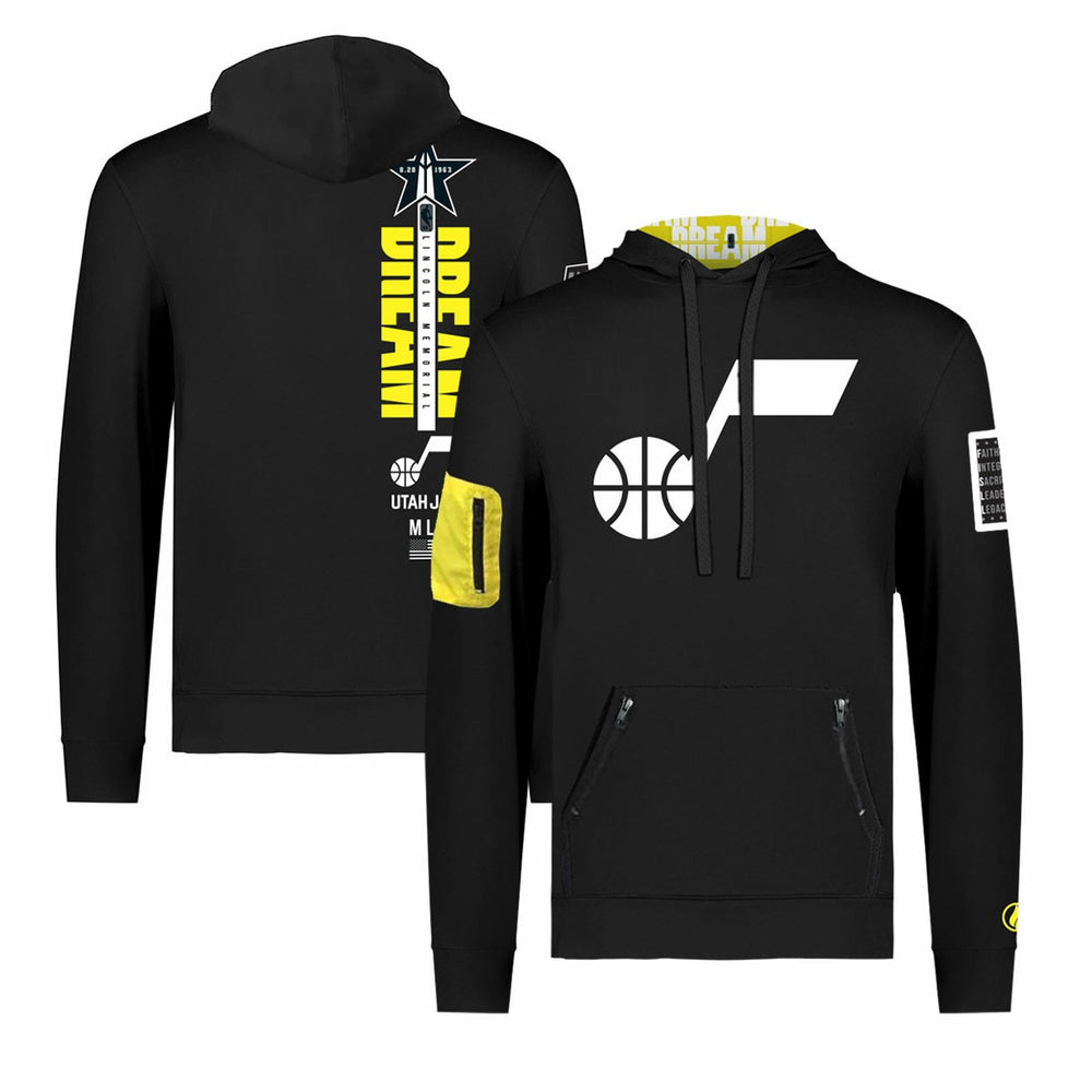 Utah Jazz FISLL x Black History Collection Unisex Pullover Hoodie - Black for sale