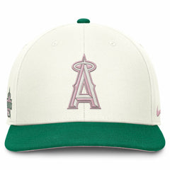 Cream/Green Los Angeles Angels Nike Sail Pro Performance Snapback Hat