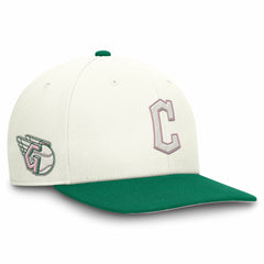 Cream/Green Cleveland Guardians Nike Sail Pro Performance Snapback Hat