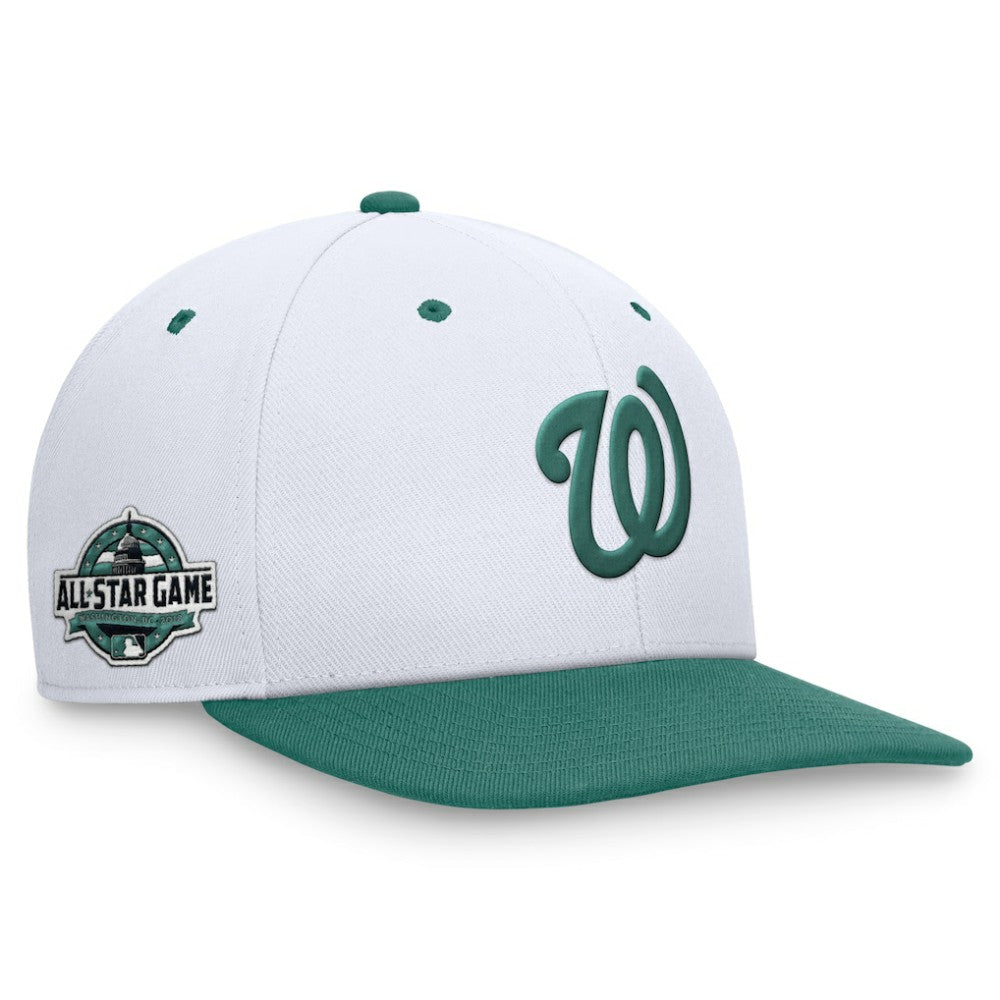 White/Green Washington Nationals Nike Bicoastal Two-Tone Pro Performance Snapback Hat