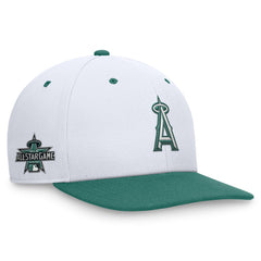 White/Green Los Angeles Angels Nike Bicoastal Two-Tone Pro Performance Snapback Hat