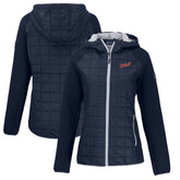 Navy Detroit Tigers Cutter & Buck Women's Cooperstown Collection Rainier Primaloft Eco Full-Zip Hybrid Jacket