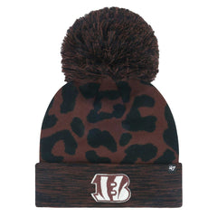 '47 Women's Cacao Cuffed Knit Hat with Pom - Cincinnati Bengals Hats