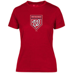 Red Washington Nationals Levelwear Women's 2024 Spring Training Maddox T-Shirt