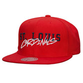 Red St. Louis Cardinals Mitchell & Ness Team Tagged Snapback Hat