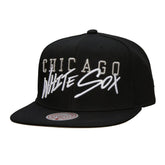 Black Chicago White Sox Mitchell & Ness Team Tagged Snapback Hat