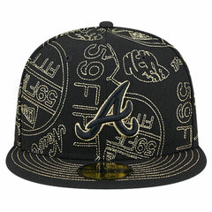 Black Atlanta Braves New Era 59FIFTY Day Allover Fitted Hat