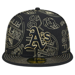 Black Athletics New Era 59FIFTY Day Allover Fitted Hat