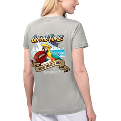Margaritaville Women's Game Time V-Neck T-Shirt - Las Vegas Raiders T-shirts