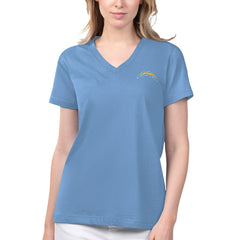 Margaritaville Women's Game Time V-Neck T-Shirt - Los Angeles Chargers T-shirts