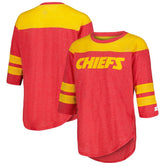 Starter Women's Fullback Tri-Blend 3/4-Sleeve T-Shirt - Kansas City Chiefs T-shirts