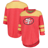 Starter Women's Fullback Tri-Blend 3/4-Sleeve T-Shirt - San Francisco 49ers T-shirts