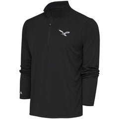 Antigua Throwback Logo Tribute Quarter-Zip Pullover Top - Philadelphia Eagles Pullover