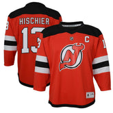 NHL Nico Hischier New Jersey Devils Youth Captain Patch Home Replica Player Jersey