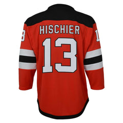 NHL Nico Hischier New Jersey Devils Youth Captain Patch Home Replica Player Jersey