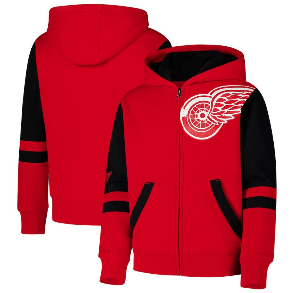 NHL Detroit Red Wings Youth Face Off Full-Zip Hoodie