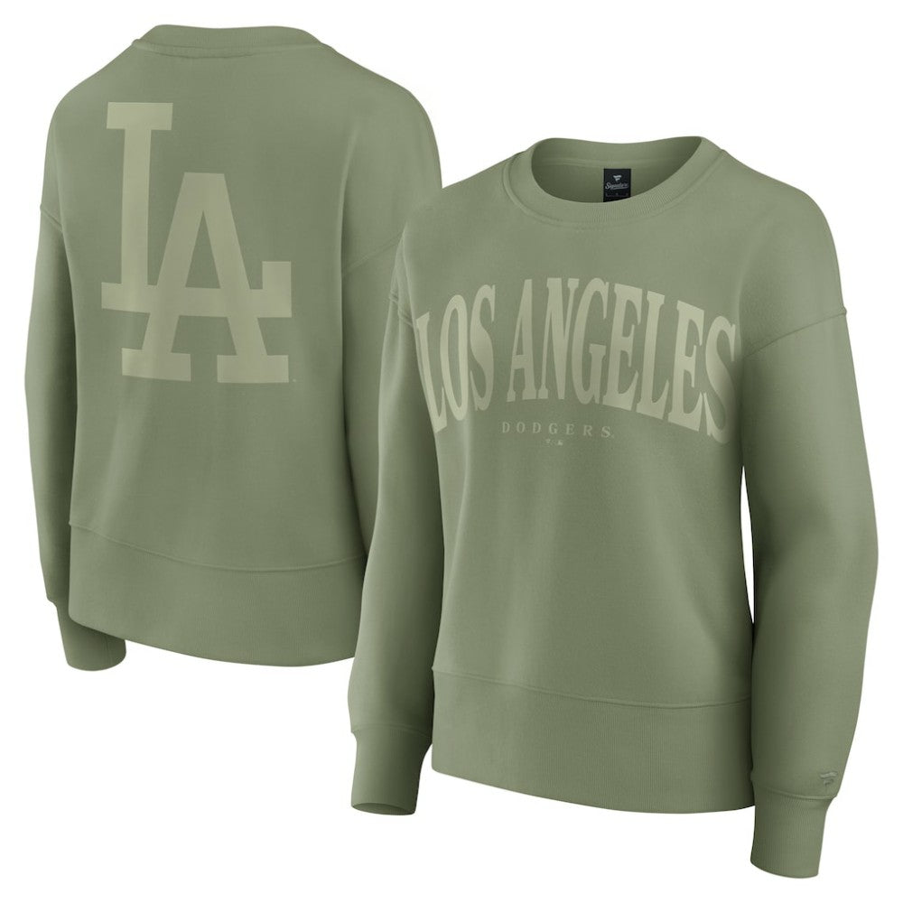 Green Los Angeles Dodgers Fanatics Women's Elements Flow Pullover Sweatshirt