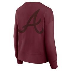 Burgundy Atlanta Braves Fanatics Women's Elements Flow Pullover Sweatshirt