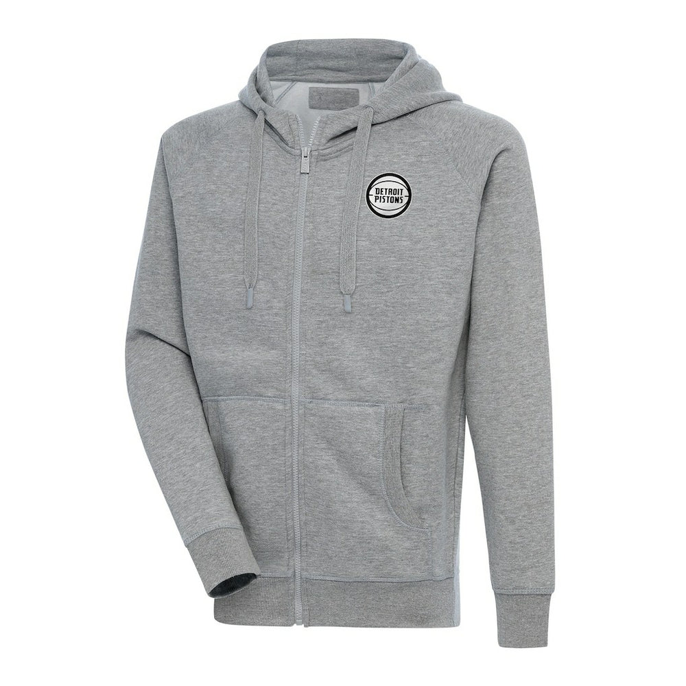 Detroit Pistons Antigua Metallic Logo Victory Raglan Full-Zip Hoodie sale