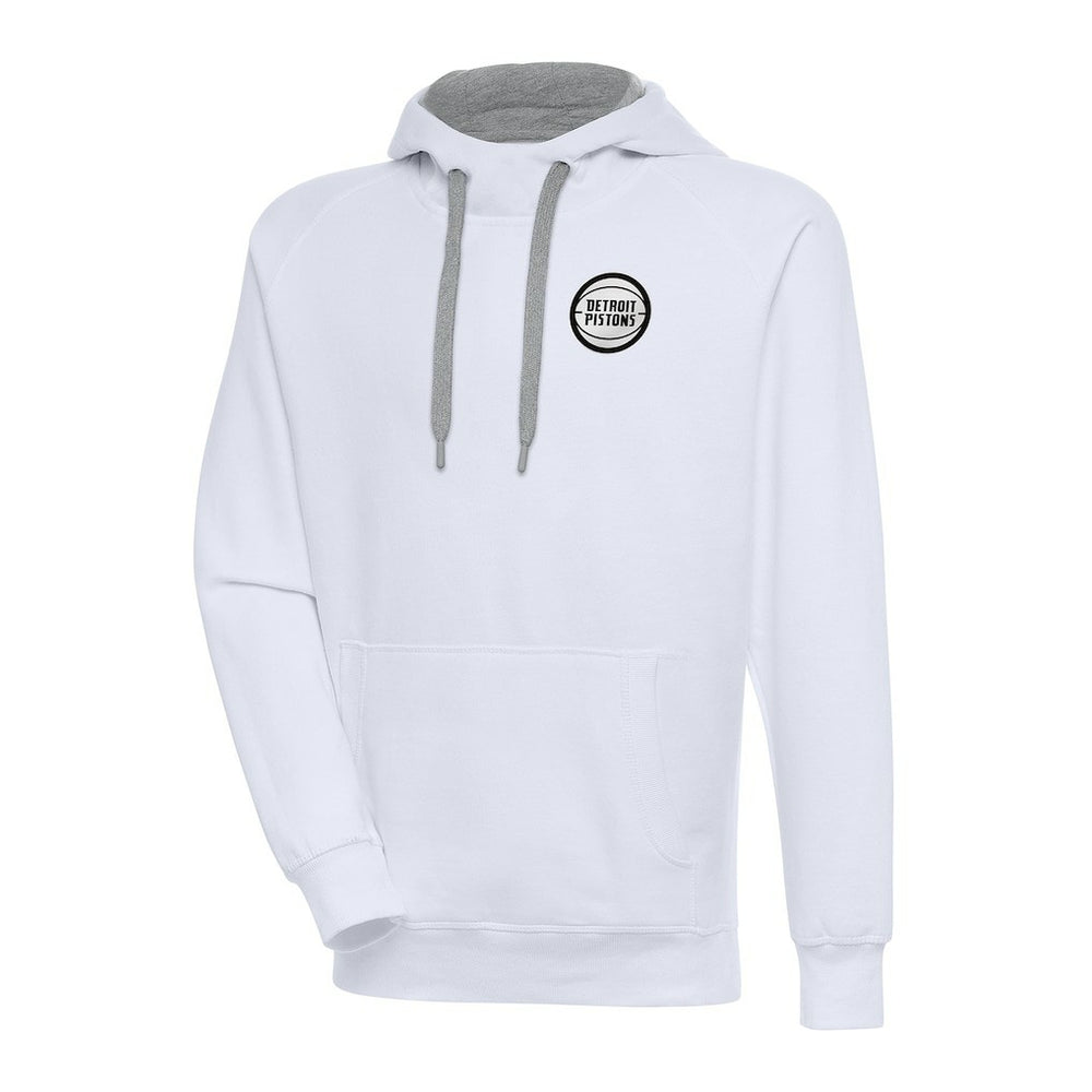 Detroit Pistons Antigua Metallic Logo Victory Pullover Hoodie sale