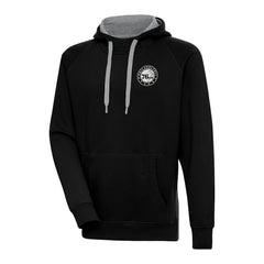 Philadelphia 76ers Antigua Metallic Logo Victory Pullover Hoodie