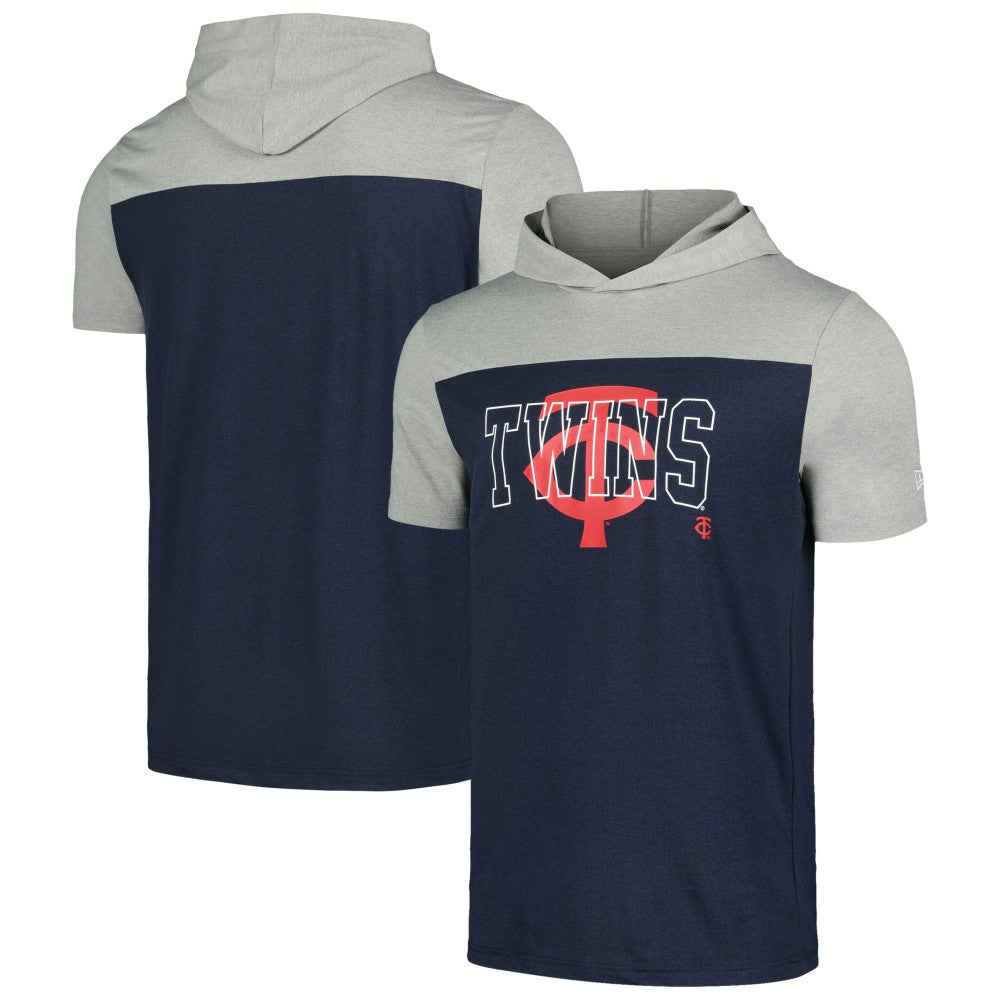 Navy Minnesota Twins New Era Active Brushed Hoodie T-Shirt