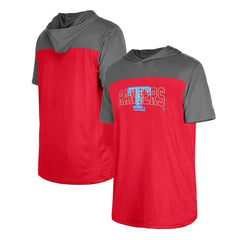 Red Texas Rangers New Era Active Brushed Hoodie T-Shirt