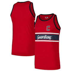 Red Cleveland Guardians New Era Jersey Ringer Tank Top