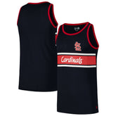 Navy St. Louis Cardinals New Era Jersey Ringer Tank Top