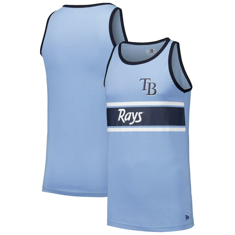 Light Blue Tampa Bay Rays New Era Jersey Ringer Tank Top