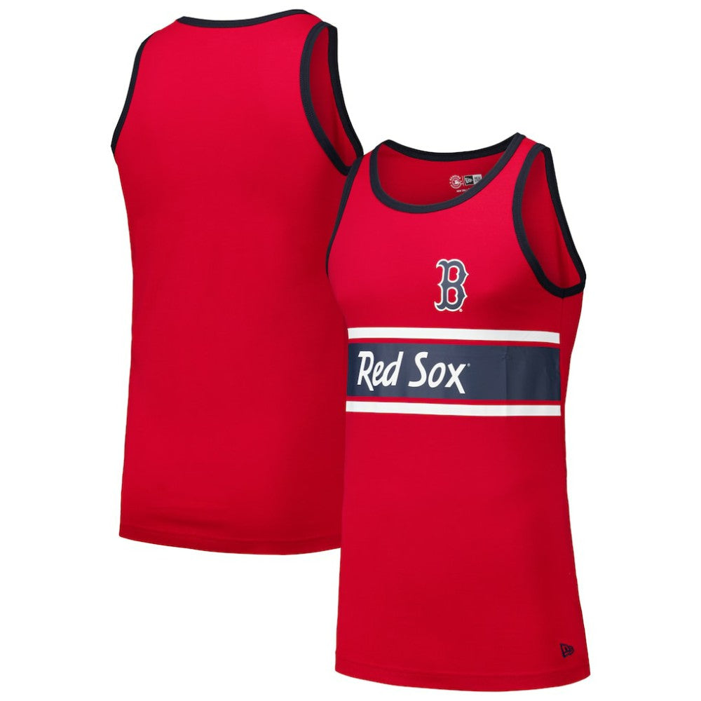 Red Boston Red Sox New Era Jersey Ringer Tank Top