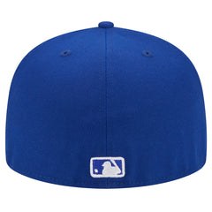 Royal Miami Marlins New Era White Logo 59FIFTY Fitted Hat