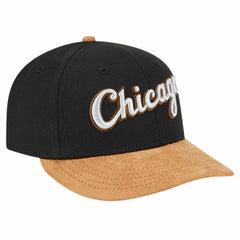 Black Chicago White Sox New Era Team Suede Visor Low Profile 59FIFTY Fitted Hat