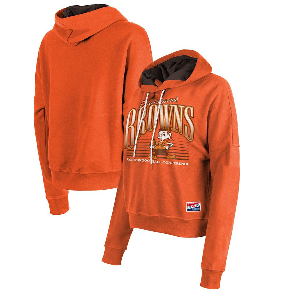 Women's Throwback Boxy Pullover Hoodie - Cleveland Browns Hoodies
