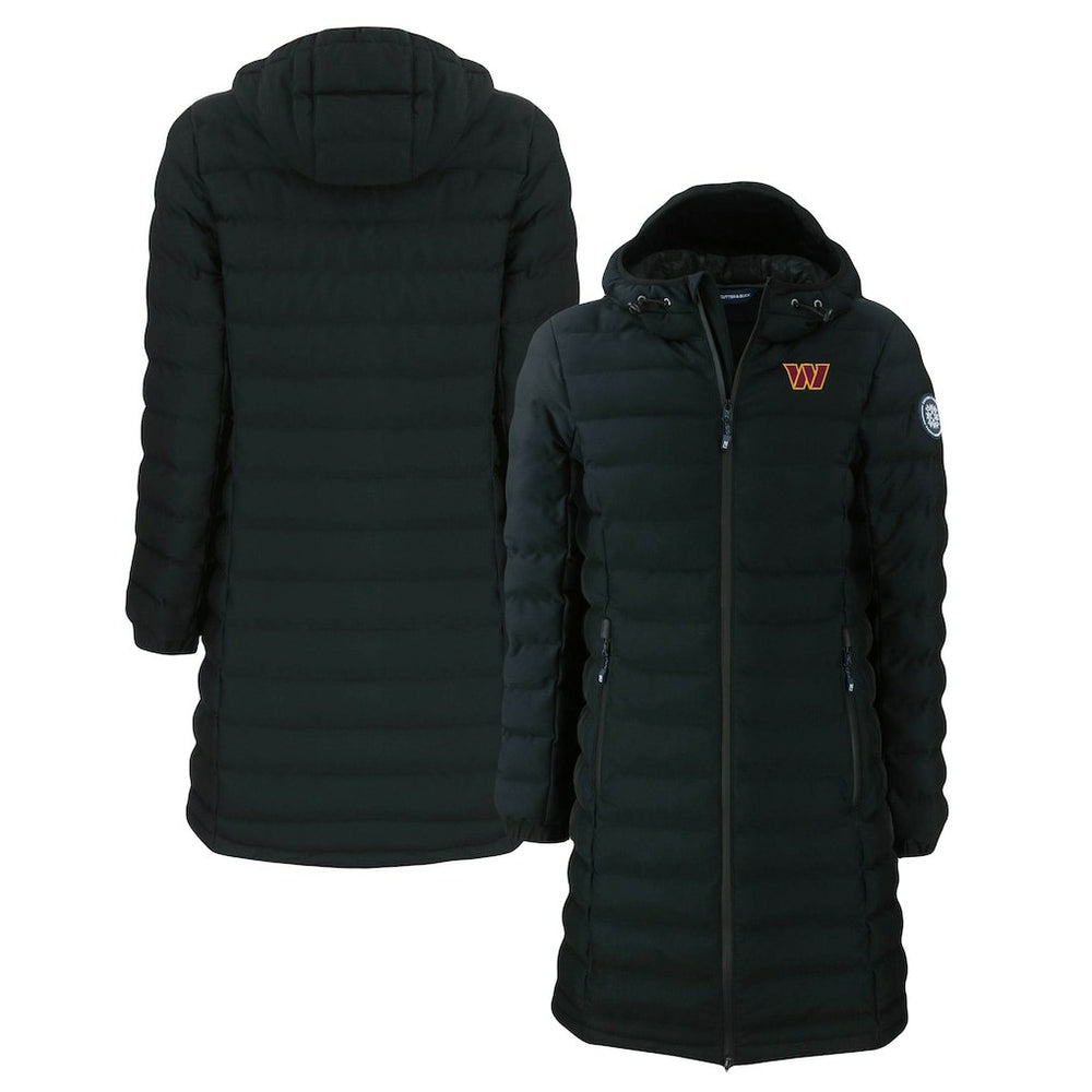 Cutter & Buck Women's Mission Ridge Repreve Eco Insulated Long Full-Zip Puffer Jacket - Washington Commanders Jackets