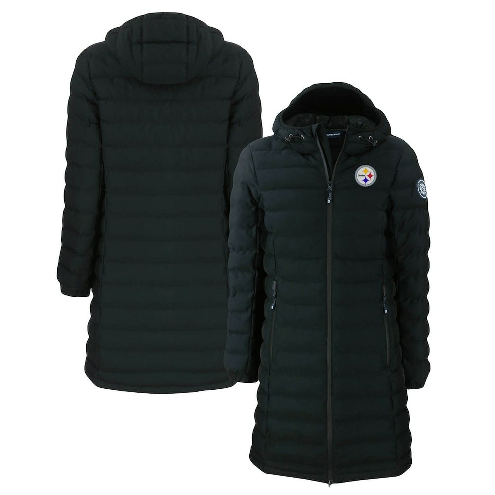 Cutter & Buck Women's Mission Ridge Repreve Eco Insulated Long Full-Zip Puffer Jacket - Pittsburgh Steelers Jackets