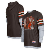 Twofer Long Sleeve Hooded T-Shirt - Cleveland Browns T-shirts