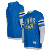 Twofer Long Sleeve Hooded T-Shirt - Los Angeles Rams T-shirts