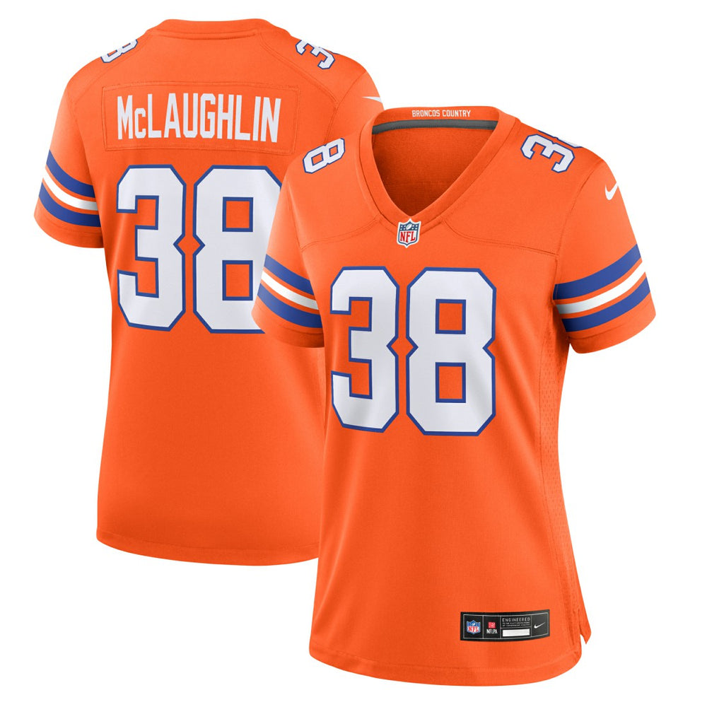 Jaleel McLaughlin Women's Mile High Collection 1977 Throwback Player Game Jersey - Denver Broncos Jerseys