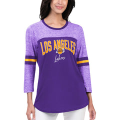 Los Angeles Lakers G-III 4Her by Carl Banks Women's Play the Game 3/4-Sleeve T-Shirt