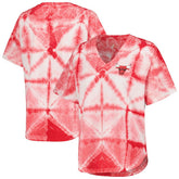Chicago Bulls G-III 4Her by Carl Banks Women's Tournament Raglan Oversized Tie-Dye V-Neck T-Shirt sale