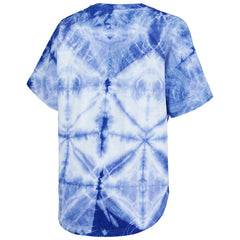 Golden State Warriors G-III 4Her by Carl Banks Women's Tournament Raglan Oversized Tie-Dye V-Neck T-Shirt sale