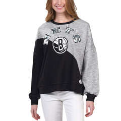 Brooklyn Nets G-III 4Her by Carl Banks Women's Benches Split Pullover Sweatshirt